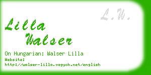 lilla walser business card